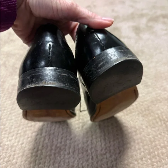 Johnston & Murphy Classic Black Leather Men's Dress Shoes - Picture 5 of 8